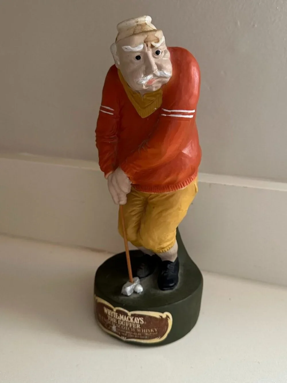 Vintage‎ The Duffer Whyte-Mackays Double Springs 1970 Golfer Decanter No Top